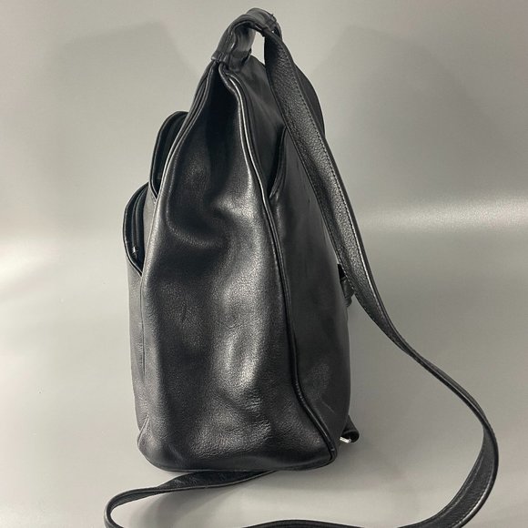 Unique La Bagagerie Paris Black Leather Backpack main image 5